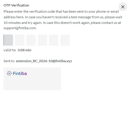 Confirm via OTP